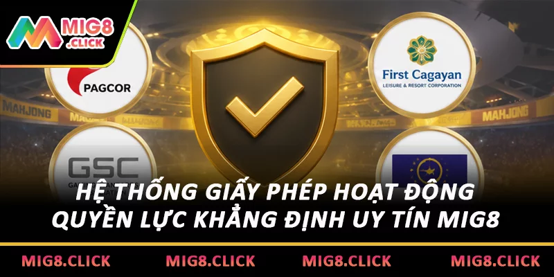 Hệ thống giấy phép hoạt động quyền lực khẳng định uy tín MIG8